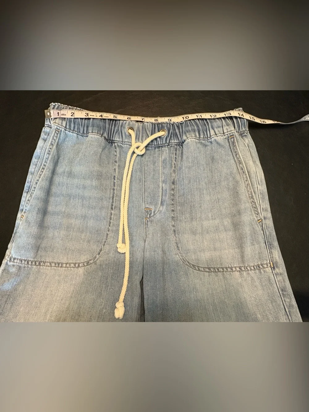 J. Crew Light Blue Relaxed Drawstring Lightweight Jeans size 25 100% Cotton